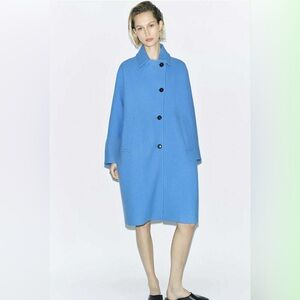 ZARA  MANTECO ZW COLLECTION  WOOL OVERSIZED COAT